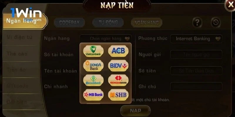 Nạp tiền 1Winclub - Hướng dẫn thao tác nhanh chóng cho newbie 1 Giới thiệu một số ưu điểm của quy trình nạp tiền 1Winclub