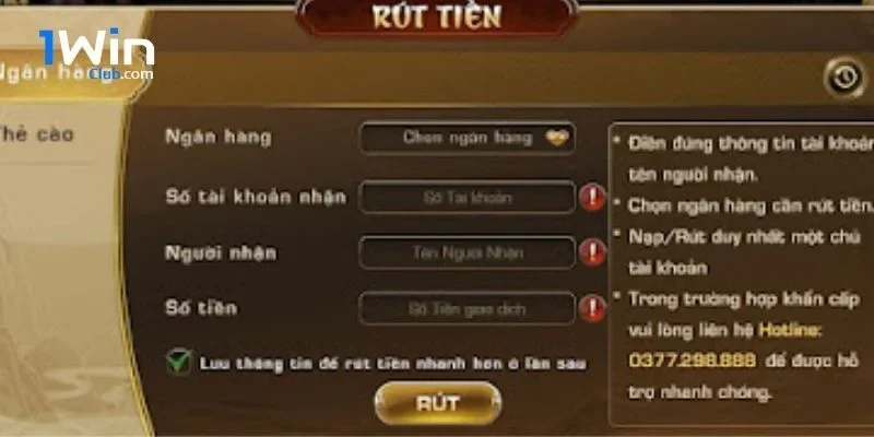 Rút tiền 1Winclub - Hướng dẫn thao tác chỉ trong vài bước 3 Điểm qua các phương thức rút tiền 1Winclub phổ biến nhất